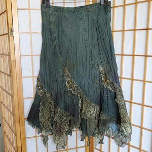 Royal Embellished Dark Blue Denim Jean Skirt  XXL